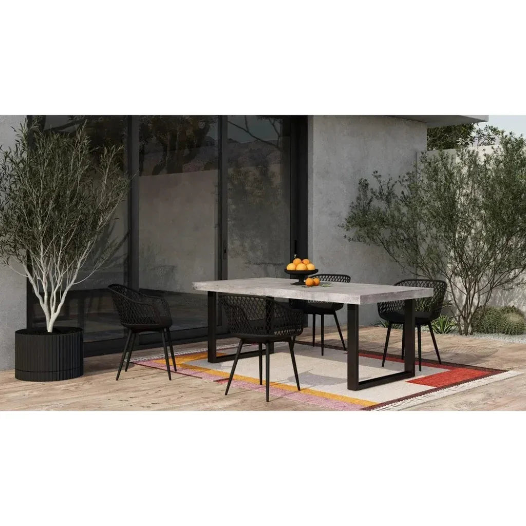Moe's Home Outdoor Dining Table Large Grey