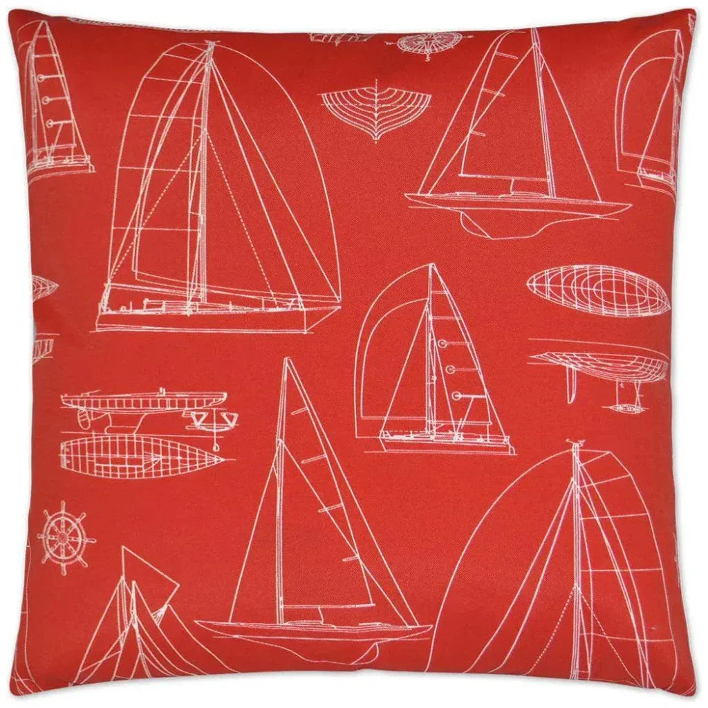 Outdoor Sailing Pillow - Red - LOOMLAN - D.V. Kap - Outdoor Pillows