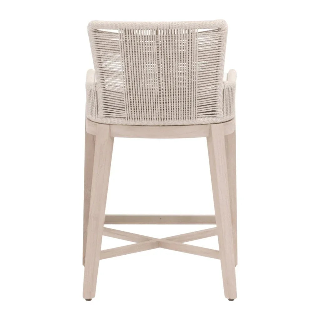 Overlay Olefin Fabric Outdoor Counter Stool - LOOMLAN - Essentials For Living - Outdoor Counter Stools