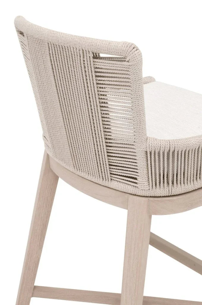 Overlay Olefin Fabric Outdoor Counter Stool - LOOMLAN - Essentials For Living - Outdoor Counter Stools