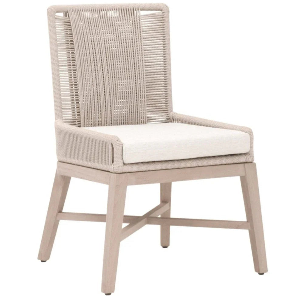 Overlay Olefin Fabric Outdoor Dining Chair (Set of 2) - LOOMLAN - Essentials For Living - Outdoor Dining Chairs
