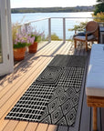 LOOMLAN Rugs Owen Black Washable Indoor-Outdoor Rug