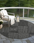 LOOMLAN Rugs Owen Black Washable Indoor-Outdoor Rug