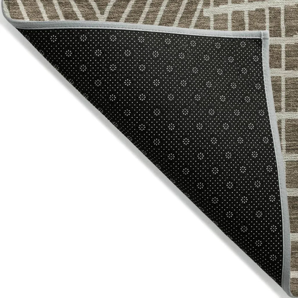 LOOMLAN Rugs Owen Brown Washable Indoor-Outdoor Rug