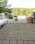 LOOMLAN Rugs Owen Brown Washable Indoor-Outdoor Rug