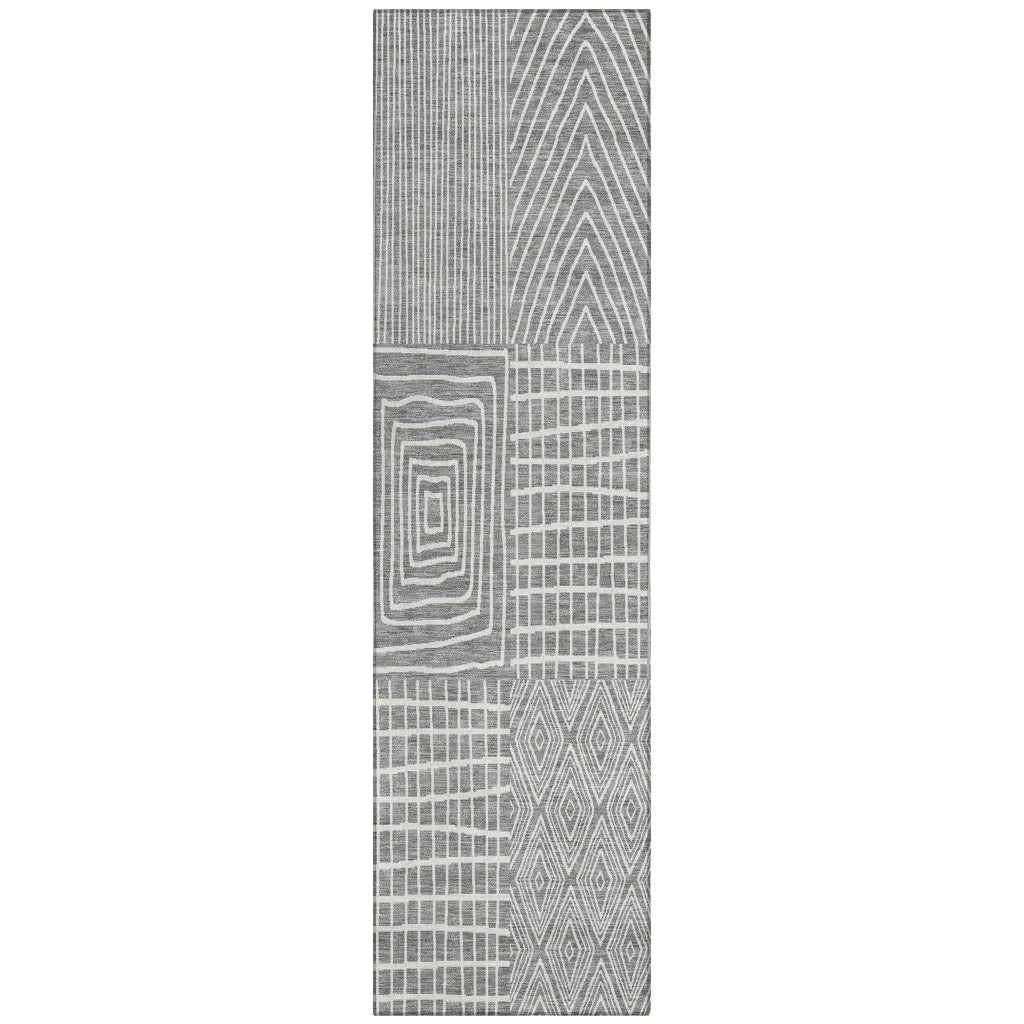 LOOMLAN Rugs Owen Grey Washable Indoor-Outdoor Rug