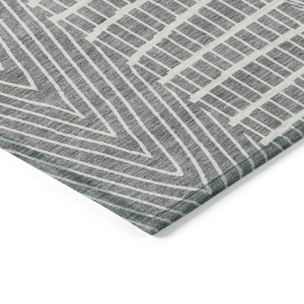 LOOMLAN Rugs Owen Grey Washable Indoor-Outdoor Rug