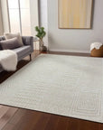 LOOMLAN Rugs Owen Ivory Washable Indoor-Outdoor Rug