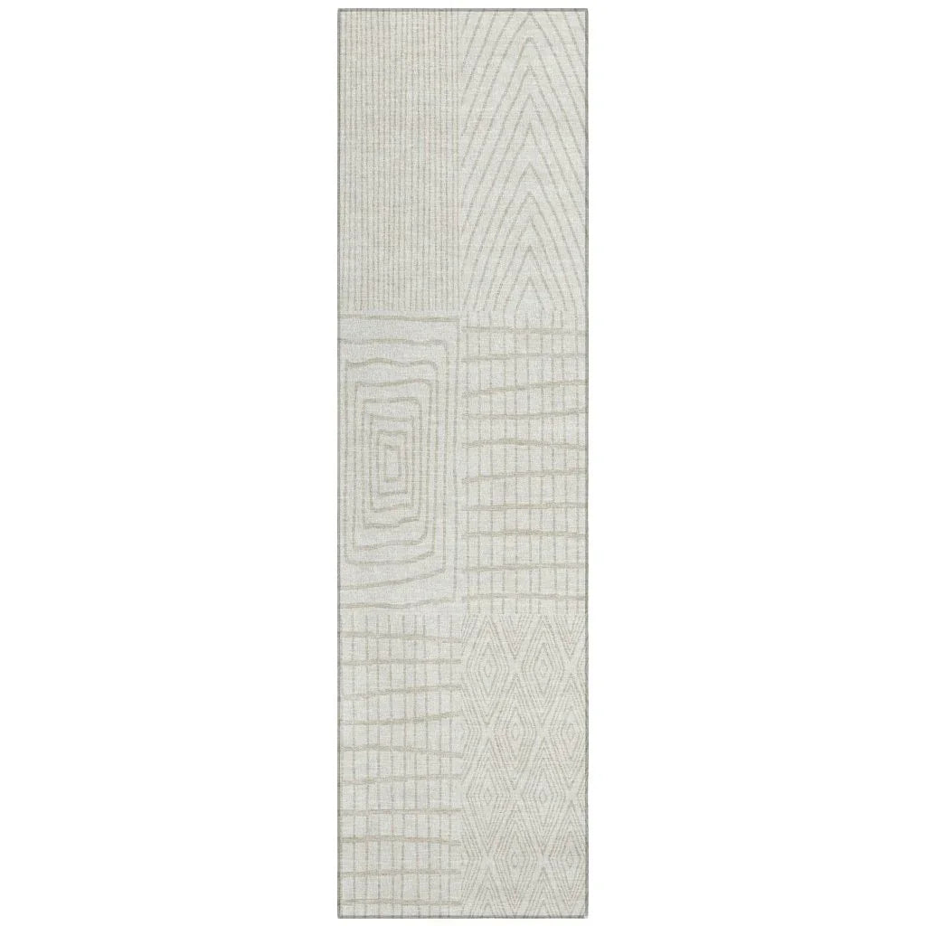 LOOMLAN Rugs Owen Ivory Washable Indoor-Outdoor Rug
