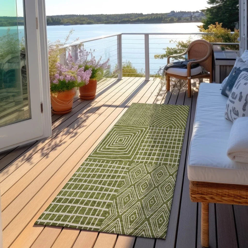 LOOMLAN Rugs Owen Olive Washable Indoor-Outdoor Rug