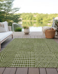 LOOMLAN Rugs Owen Olive Washable Indoor-Outdoor Rug