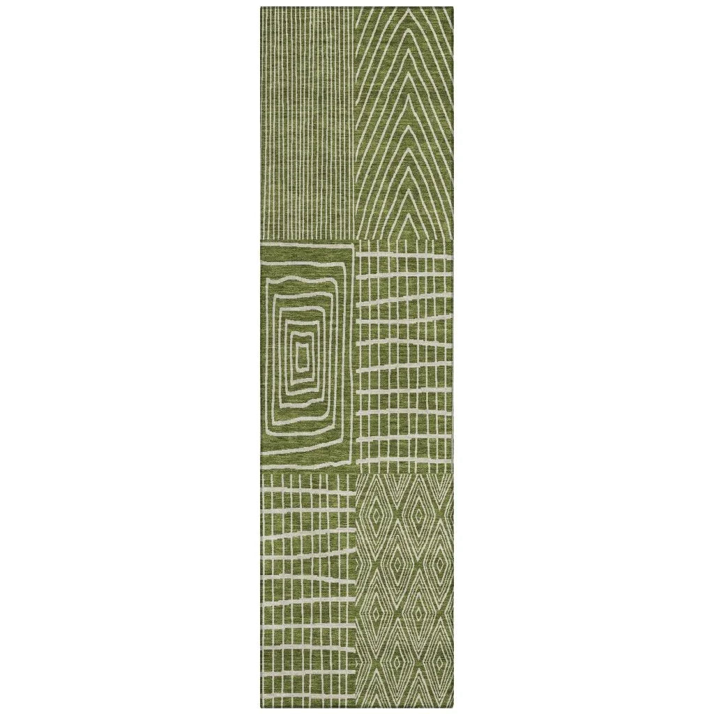 LOOMLAN Rugs Owen Olive Washable Indoor-Outdoor Rug
