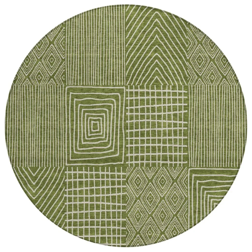 LOOMLAN Rugs Owen Olive Washable Indoor-Outdoor Rug