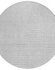 LOOMLAN Rugs Owen Silver Washable Indoor-Outdoor Rug