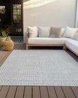 LOOMLAN Rugs Owen Silver Washable Indoor-Outdoor Rug