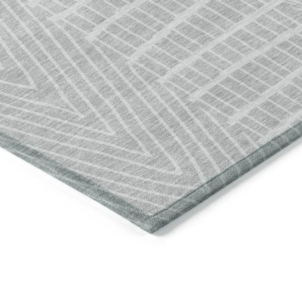 LOOMLAN Rugs Owen Silver Washable Indoor-Outdoor Rug