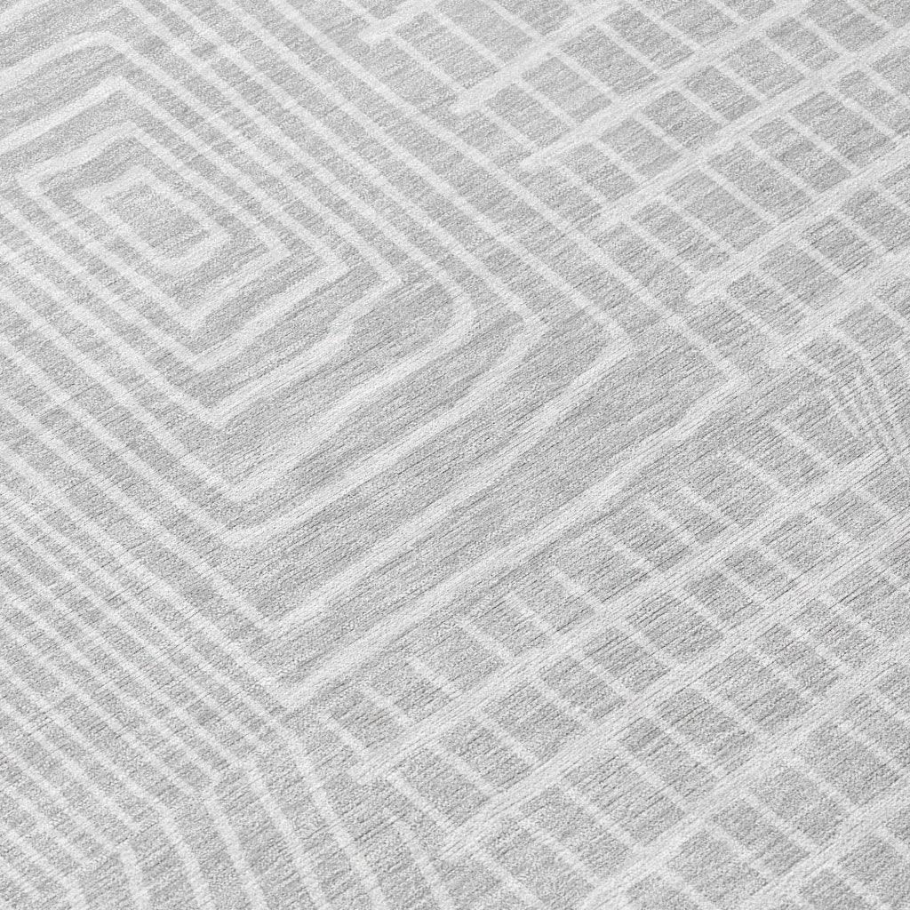 LOOMLAN Rugs Owen Silver Washable Indoor-Outdoor Rug