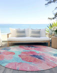 LOOMLAN Rugs Palazira Pink Washable Indoor-Outdoor Rug