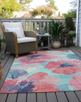 LOOMLAN Rugs Palazira Pink Washable Indoor-Outdoor Rug