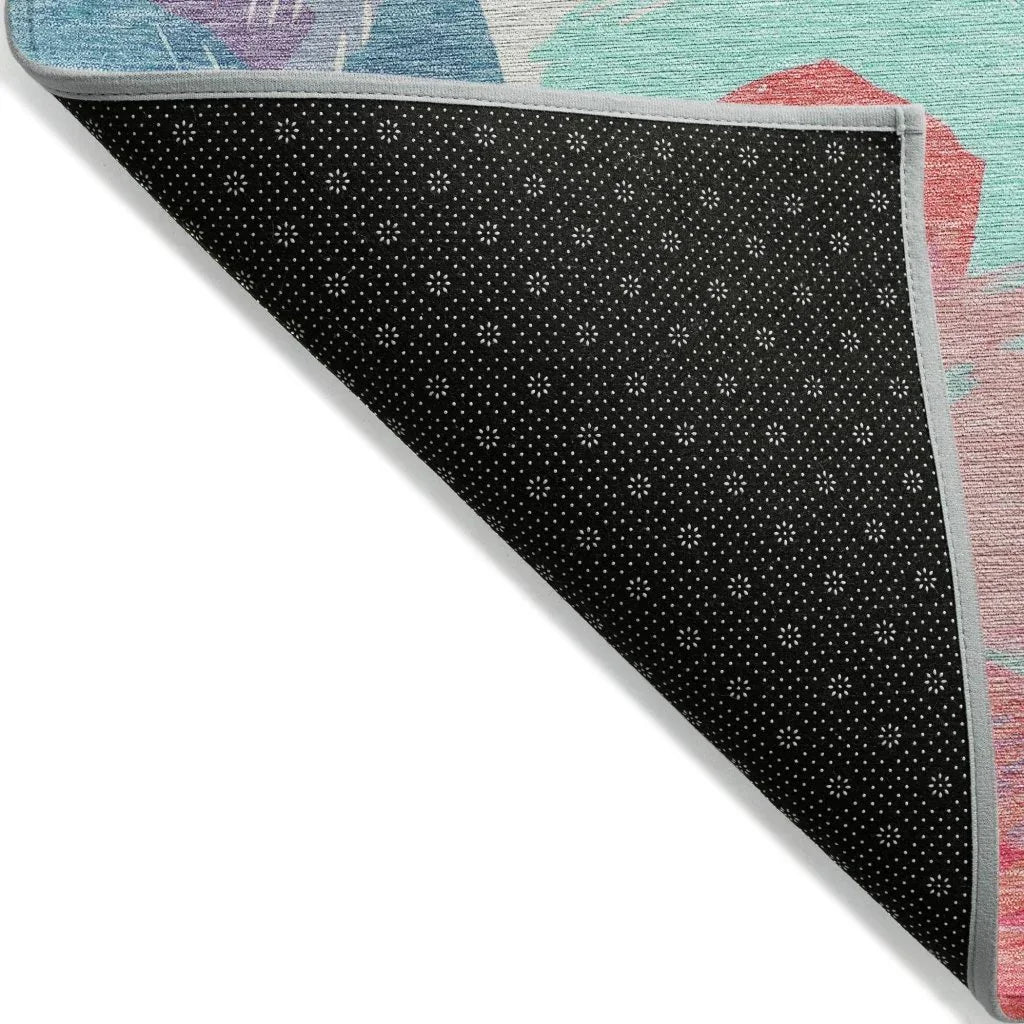 LOOMLAN Rugs Palazira Pink Washable Indoor-Outdoor Rug