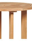 Palm 3 - Piece Round Bar Height Teak Outdoor Dining Set - LOOMLAN - HiTeak - Outdoor Dining Sets