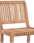 Palm 5 - Piece Round Teak Outdoor Dining Set - LOOMLAN - HiTeak - Outdoor Dining Sets