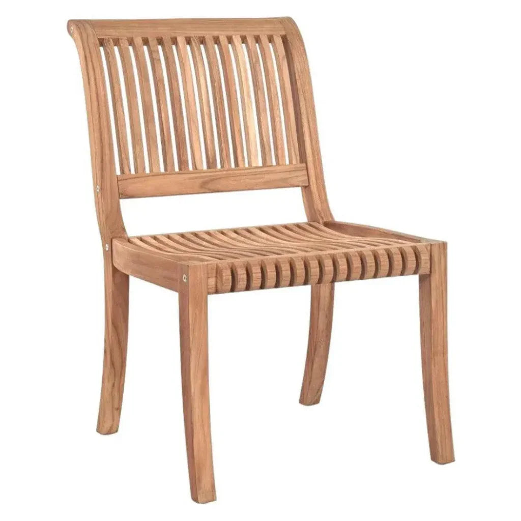 Palm 5 - Piece Round Teak Outdoor Dining Set - LOOMLAN - HiTeak - Outdoor Dining Sets