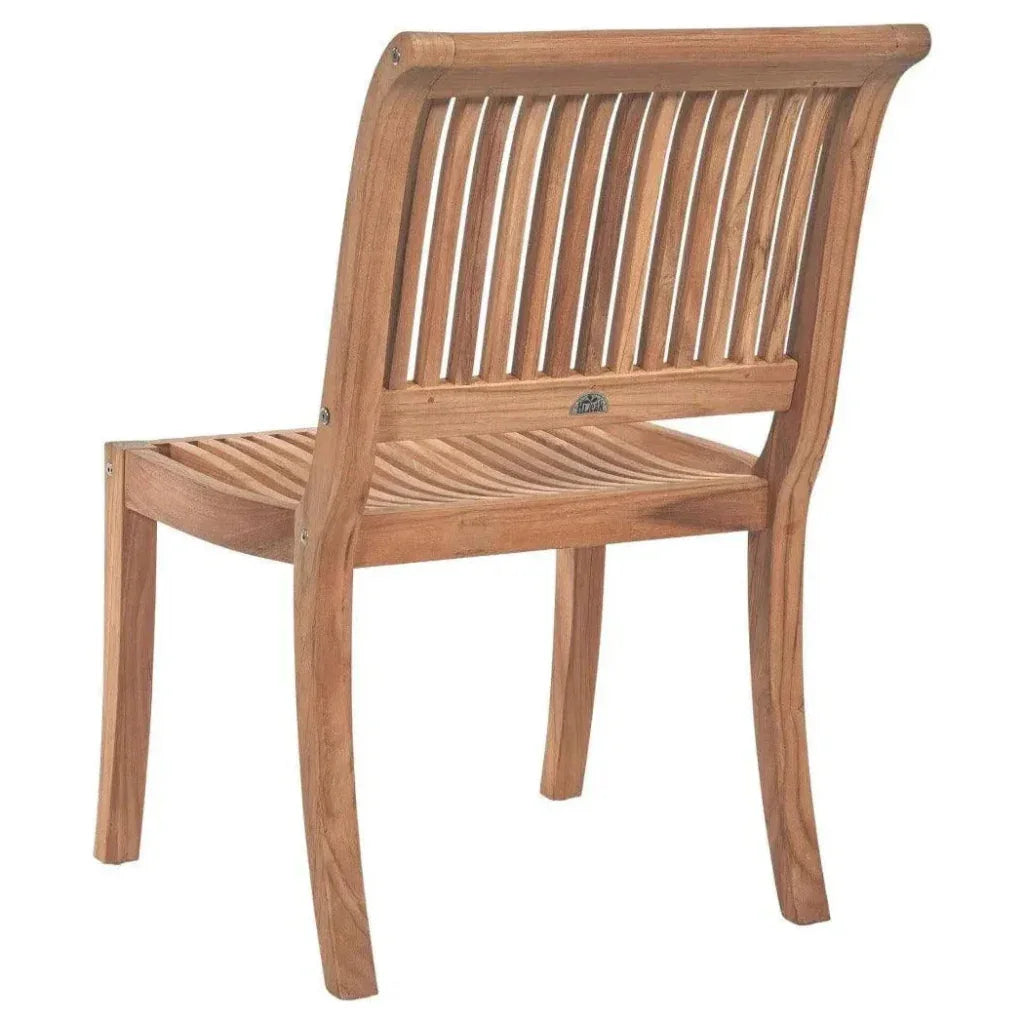 Palm 5 - Piece Round Teak Outdoor Dining Set - LOOMLAN - HiTeak - Outdoor Dining Sets