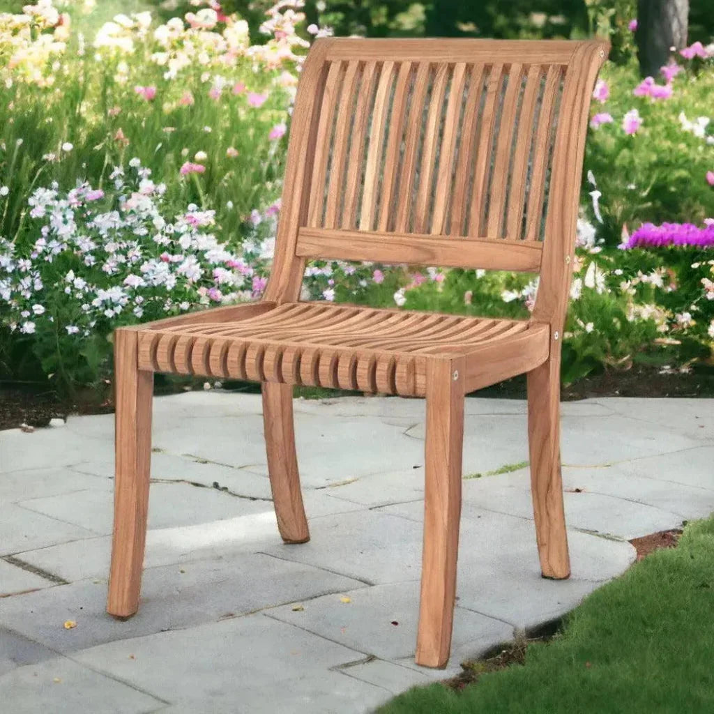 Palm 5 - Piece Round Teak Outdoor Dining Set - LOOMLAN - HiTeak - Outdoor Dining Sets