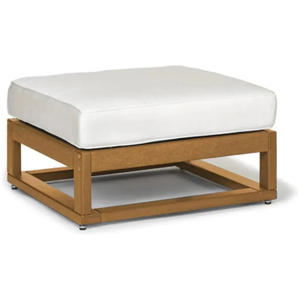 Palm Beach Poly Lumber Square Ottoman Sunbrella Cushion - LOOMLAN - Breezesta - Outdoor Ottomans