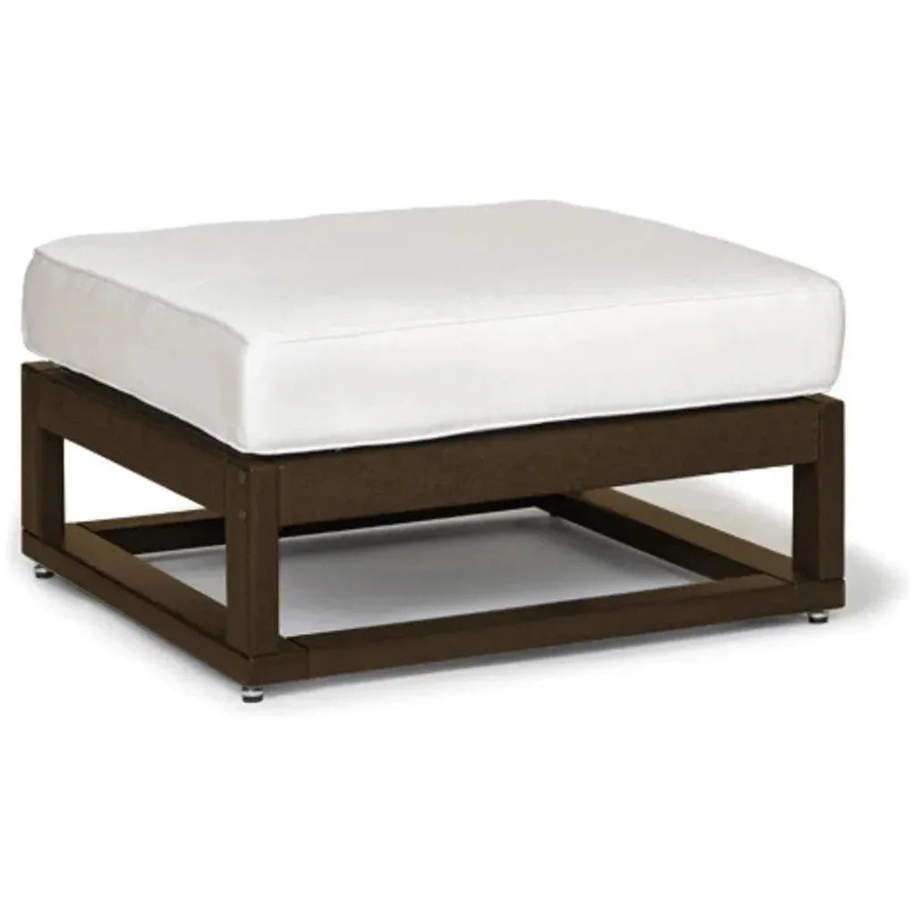 Palm Beach Poly Lumber Square Ottoman Sunbrella Cushion - LOOMLAN - Breezesta - Outdoor Ottomans