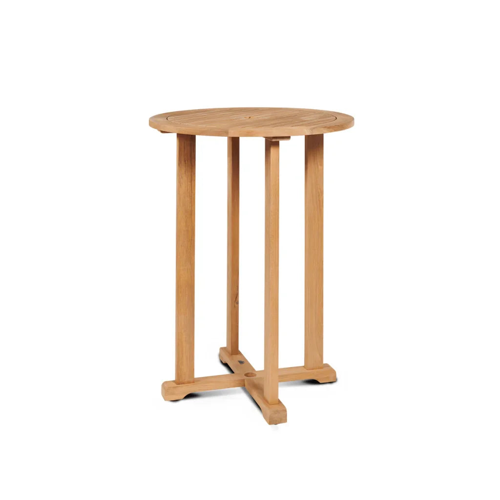 Palm Teak Patio Round Bar Height Dining Set 3 PC - LOOMLAN - HiTeak - Outdoor Dining Sets