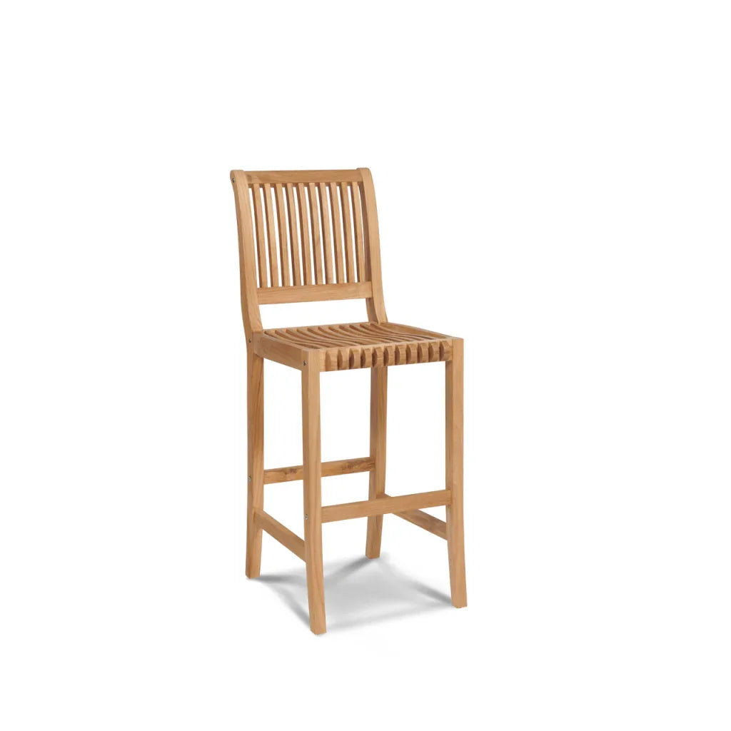 Palm Teak Patio Round Bar Height Dining Set 3 PC - LOOMLAN - HiTeak - Outdoor Dining Sets