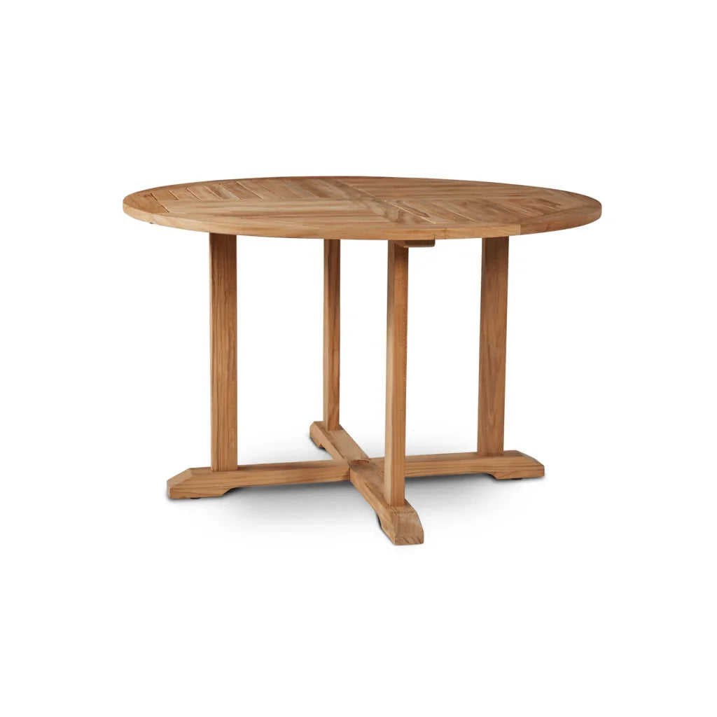 Palm Teak Patio Round Dining Set 5 PC - LOOMLAN - HiTeak - Outdoor Dining Sets