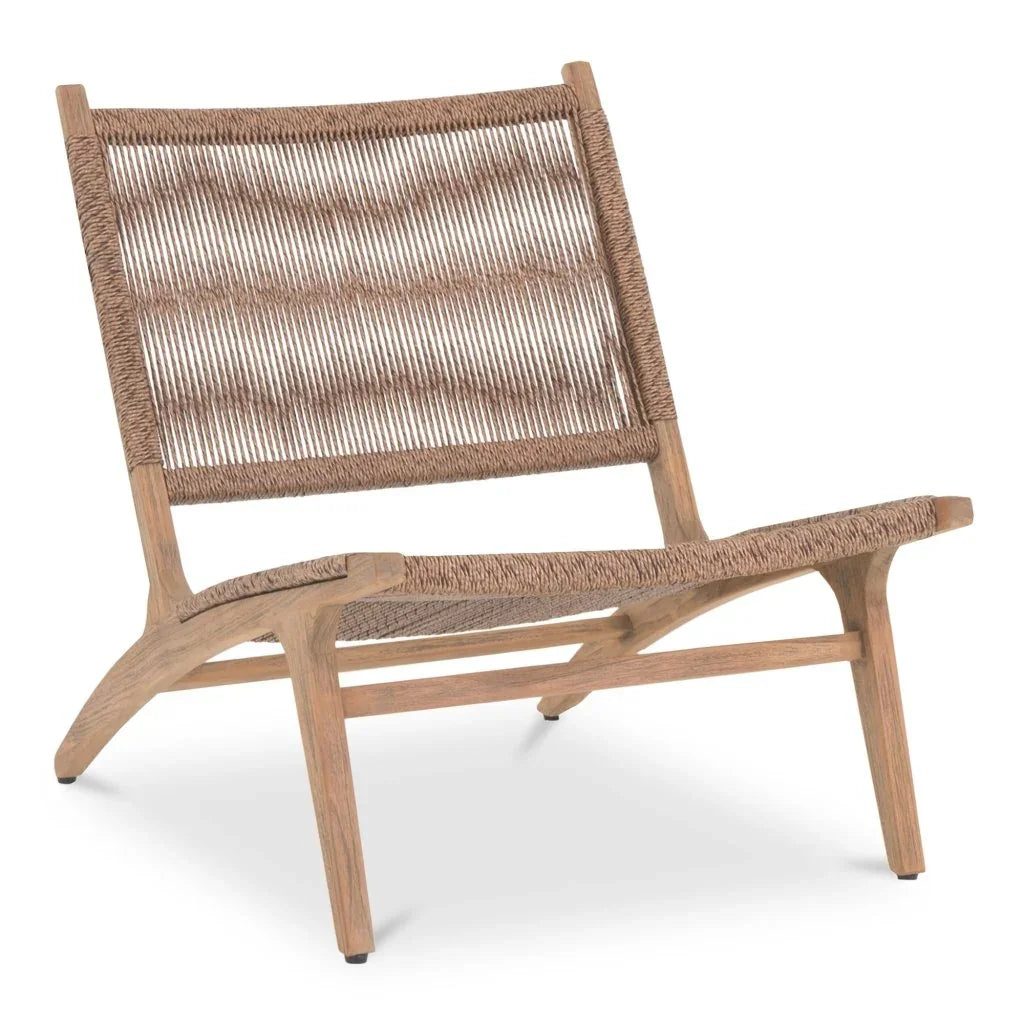 Palma Teak Weather - Resistant Outdoor Lounge Chair - LOOMLAN - Moe's Home - Outdoor Lounge Chairs