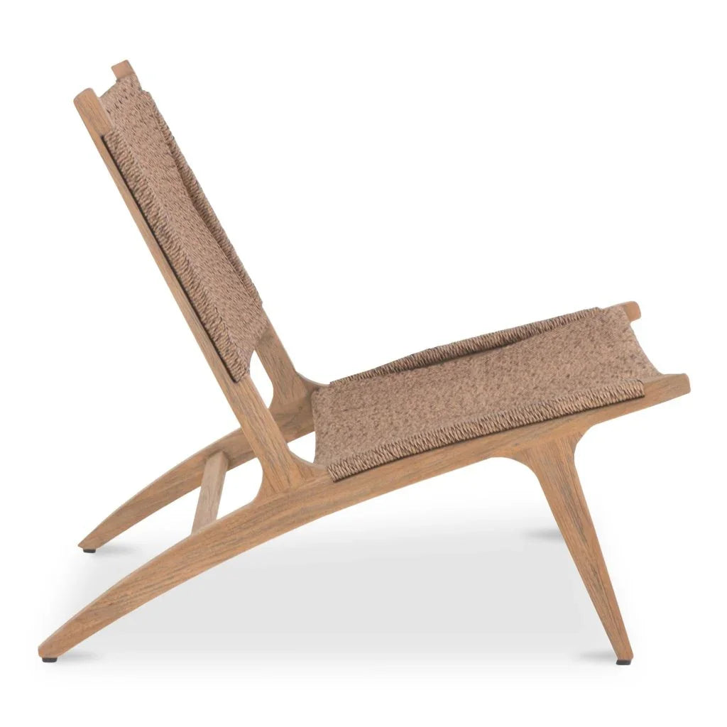 Palma Teak Weather - Resistant Outdoor Lounge Chair - LOOMLAN - Moe&#39;s Home - Outdoor Lounge Chairs