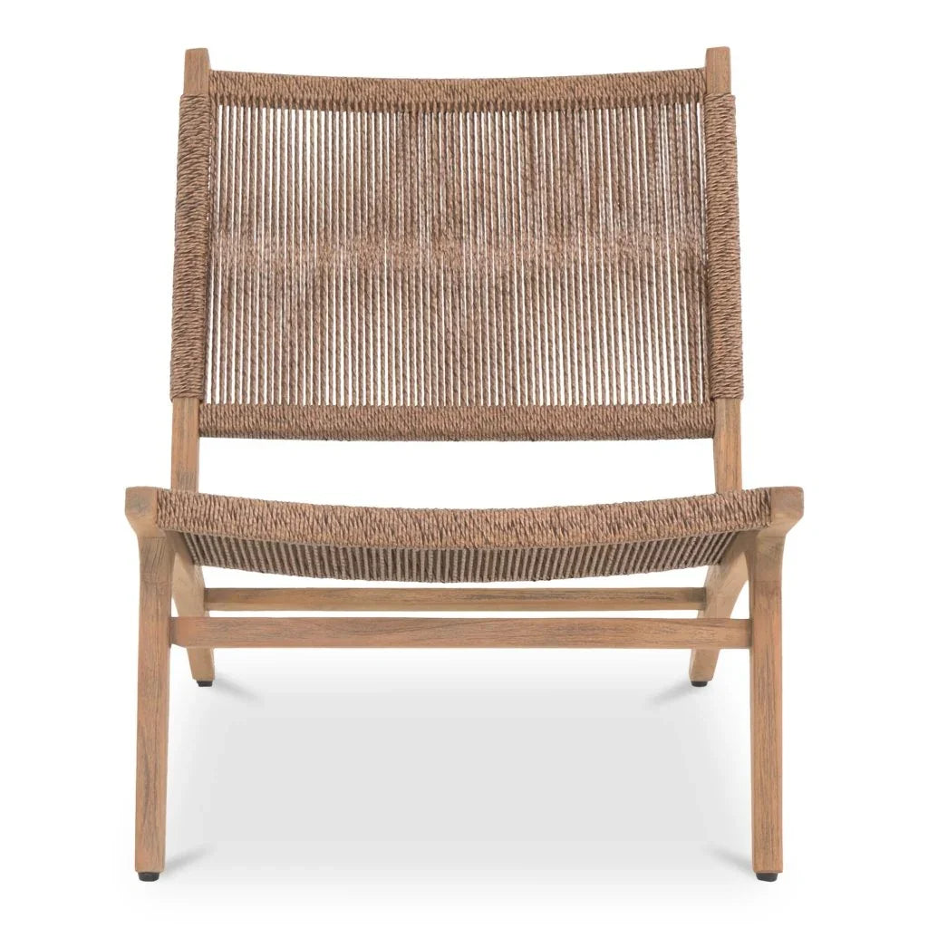Palma Teak Weather - Resistant Outdoor Lounge Chair - LOOMLAN - Moe&#39;s Home - Outdoor Lounge Chairs