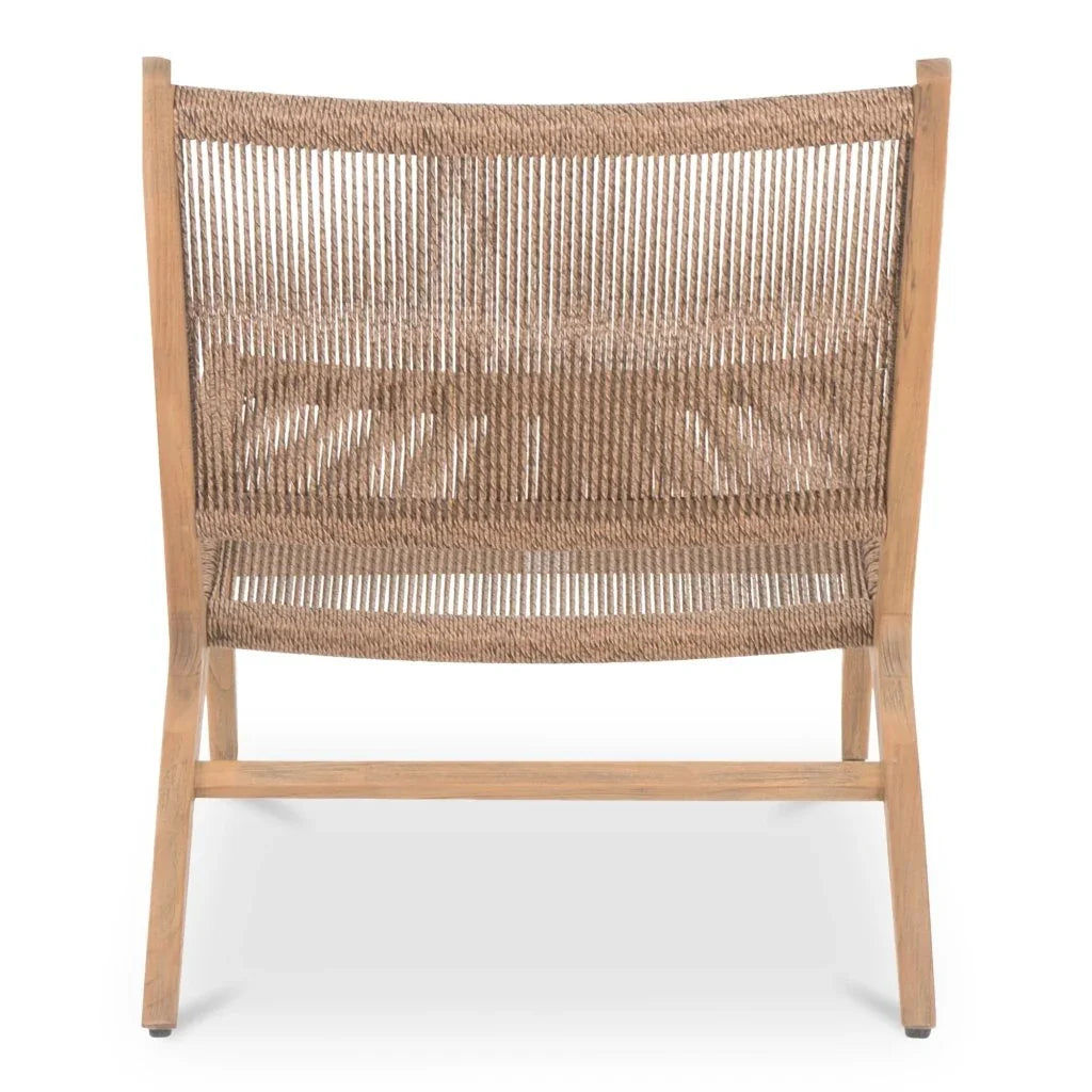 Palma Teak Weather - Resistant Outdoor Lounge Chair - LOOMLAN - Moe&#39;s Home - Outdoor Lounge Chairs