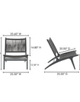 Palma Teak Weather - Resistant Outdoor Lounge Chair - LOOMLAN - Moe's Home - Outdoor Lounge Chairs