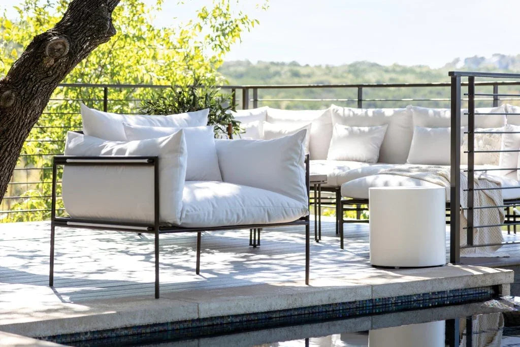 Patinero Aluminum Charcoal Satin Patio Lounge Chair - LOOMLAN - Seasonal Living - Outdoor Lounge Chairs