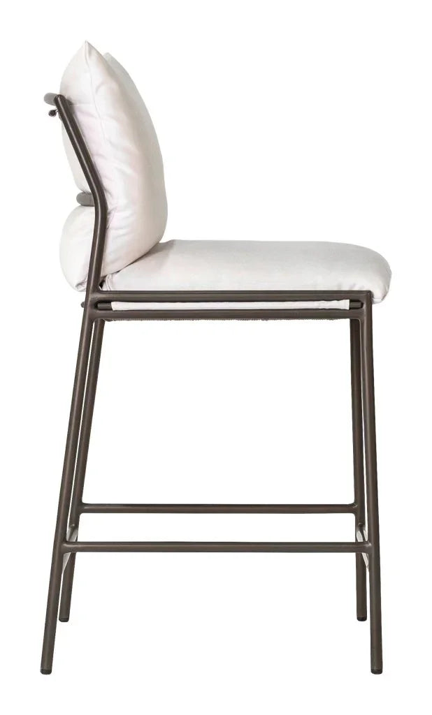 Patinero Charcoal Finish Patio Counter Chair - LOOMLAN - Seasonal Living - Outdoor Counter Stools