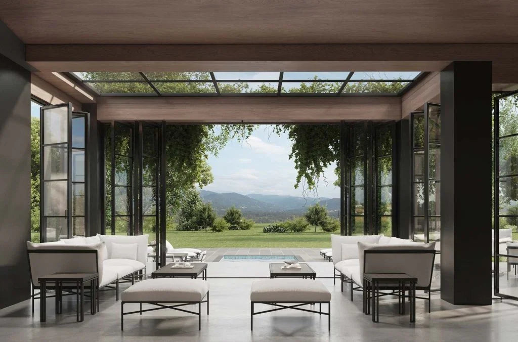 Patinero Charcoal Finish Patio Dining Table - LOOMLAN - Seasonal Living - Outdoor Dining Tables