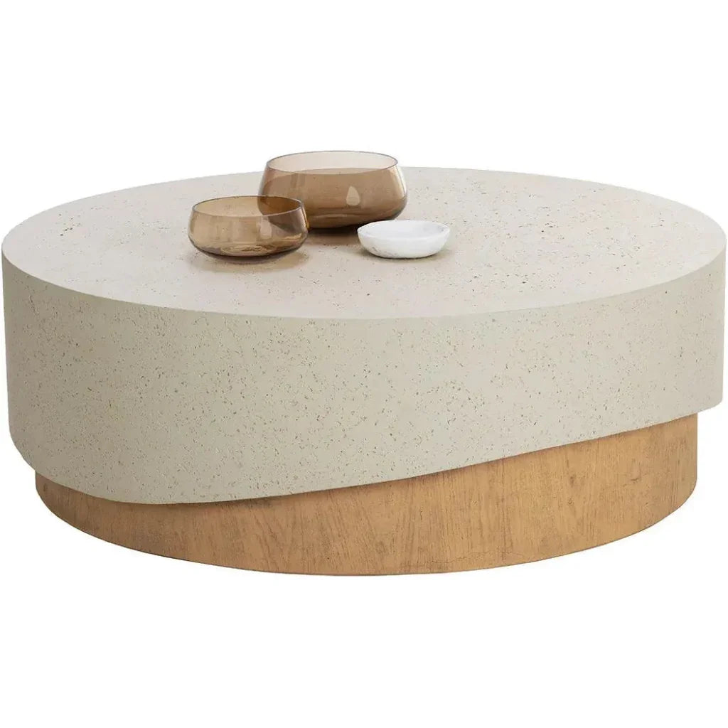 Patras Coffee Table Concrete For Indoor Outdoor Use - LOOMLAN - SUNPAN - Outdoor Coffee Tables