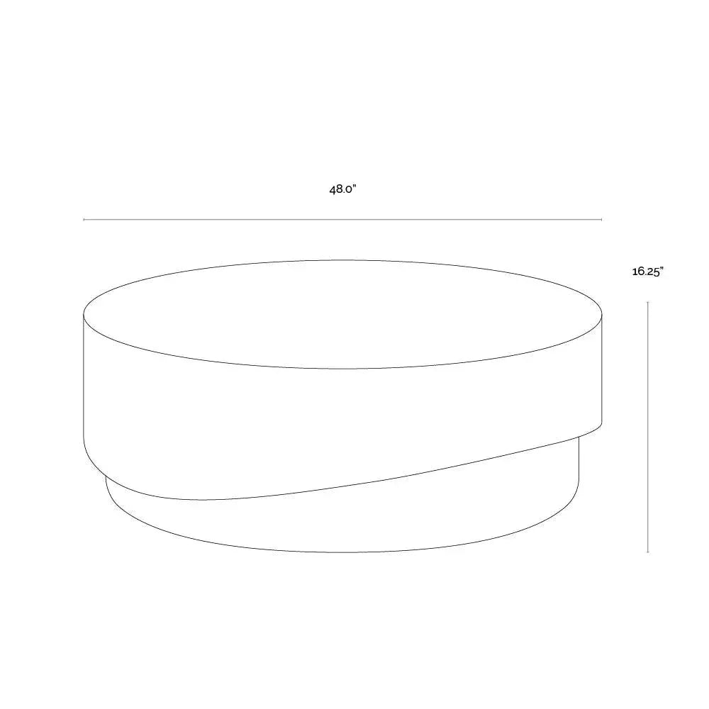 Patras Coffee Table Concrete For Indoor Outdoor Use - LOOMLAN - SUNPAN - Outdoor Coffee Tables
