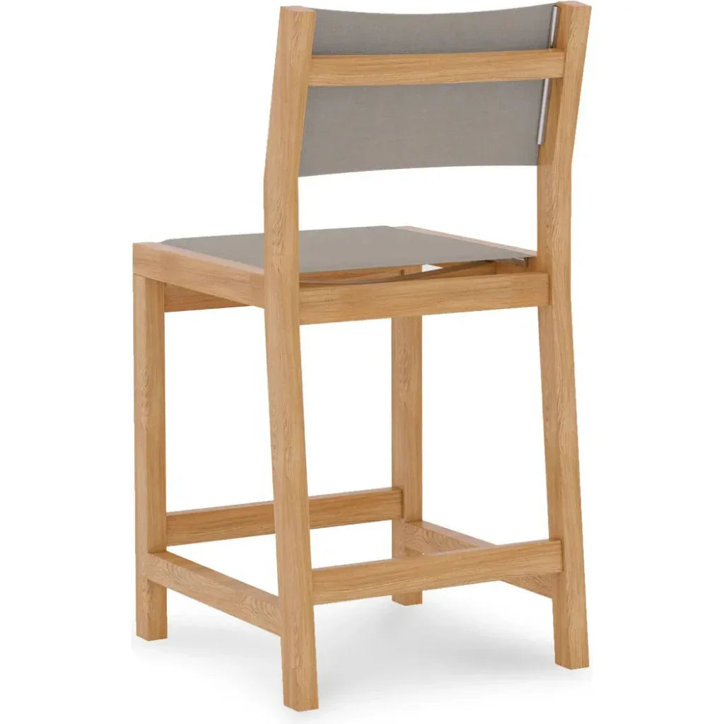 Pearl 5 - Piece Counter Height Teak Outdoor Set - LOOMLAN - HiTeak - Outdoor Counter Dining Sets