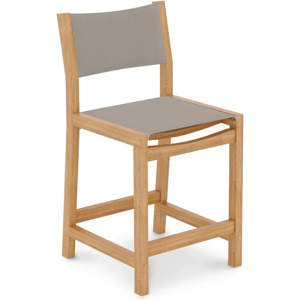 Pearl 5 - Piece Counter Height Teak Outdoor Set - LOOMLAN - HiTeak - Outdoor Counter Dining Sets