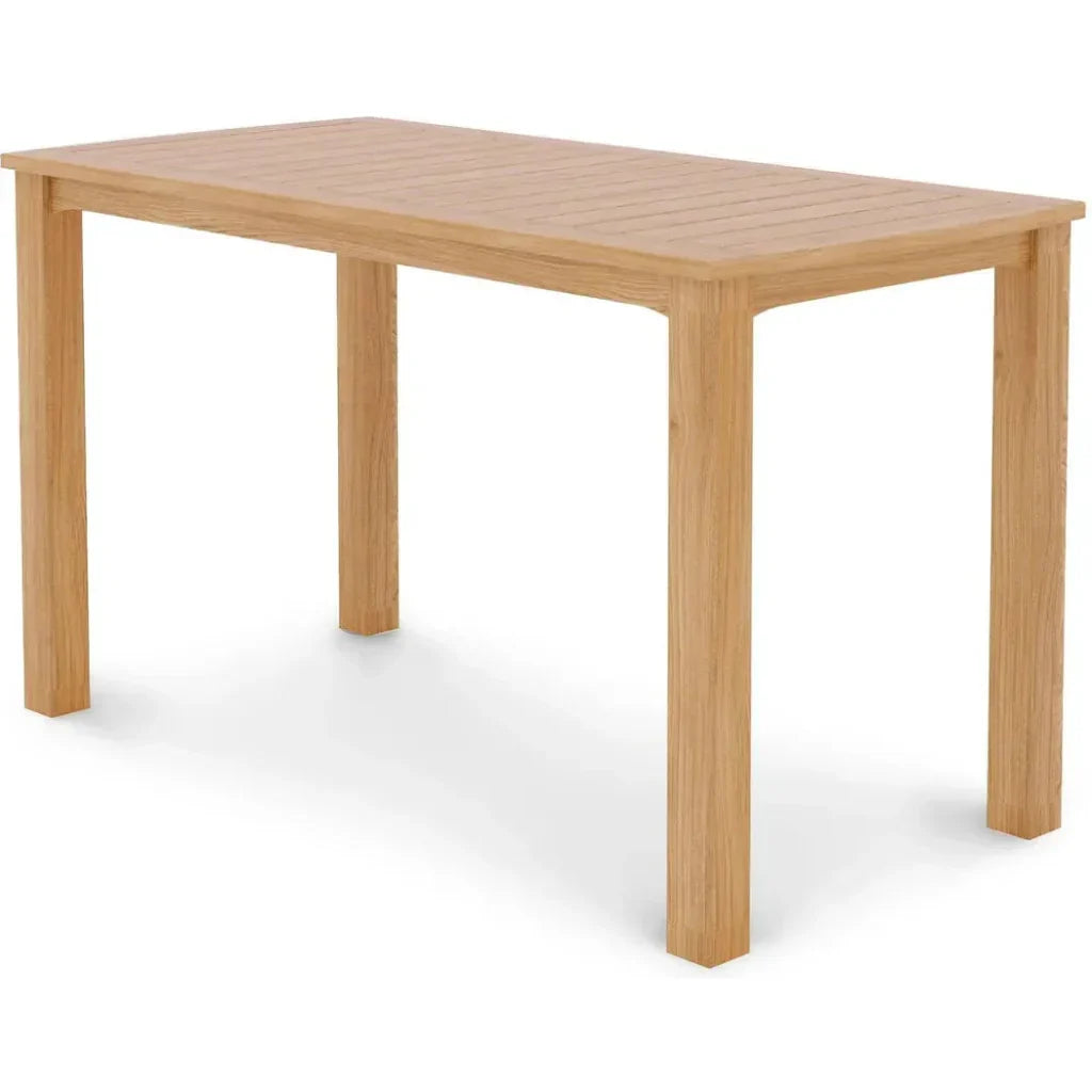 Pearl 5 - Piece Counter Height Teak Outdoor Set - LOOMLAN - HiTeak - Outdoor Counter Dining Sets