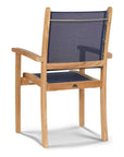 Pearl Stacking Teak Outdoor Dining Armchair 4PC - LOOMLAN - HiTeak - Outdoor Dining Chairs