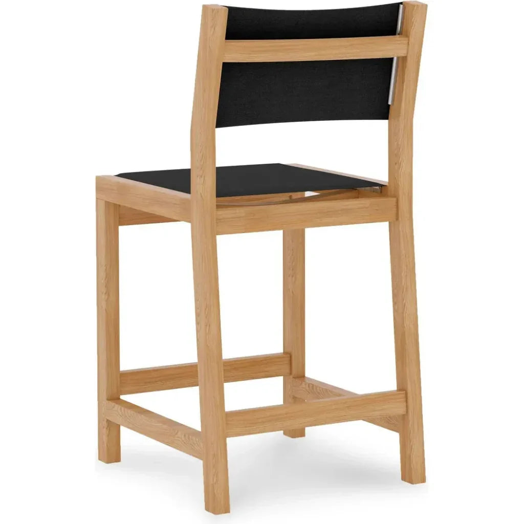 Pearl Teak Outdoor Counter Height Stool - LOOMLAN - HiTeak - Outdoor Counter Stools