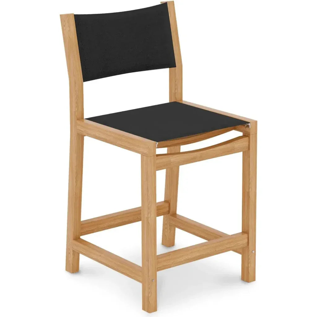Pearl Teak Outdoor Counter Height Stool - LOOMLAN - HiTeak - Outdoor Counter Stools